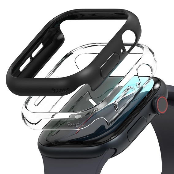 Ringke Case for Samsung Galaxy Watch 6 Classic 47mm, Slim, 2-Pack, Clear/Black