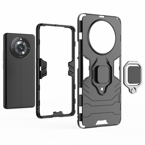 Case for Realme 11 Pro / 11 Pro +, Kickstand Ring, black