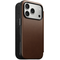 Nomad case for iPhone 17 Pro, Modern Leather Folio, brown