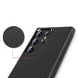Case for Samsung Galaxy S24 Ultra, ERBORD KevlarGuard, black