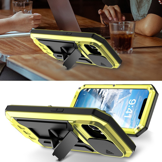 Armored case for iPhone 16E, R-JUST, yellow