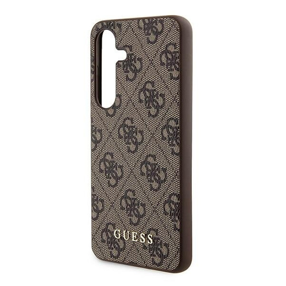 GUESS Case for Samsung Galaxy A55, 4G Charms Collection Hardcase, brown