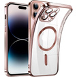 Case for iPhone 14 Pro Max, Electro MagSafe, pink + Screen Glass