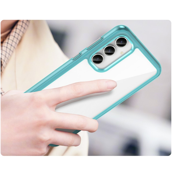 Case for Samsung Galaxy S23 FE, Fusion Hybrid, transparent / blue