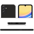 Case for Samsung Galaxy A15, Silicone Lite, black + 9H glass