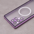 Magnetic Dual Glass MagSafe case for Samsung Galaxy S22 Ultra, purple