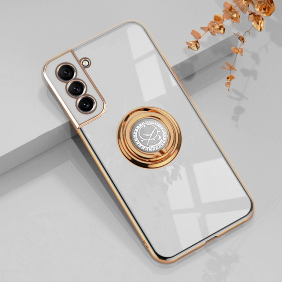 Case for Samsung Galaxy S21 FE, Electro Ring, white