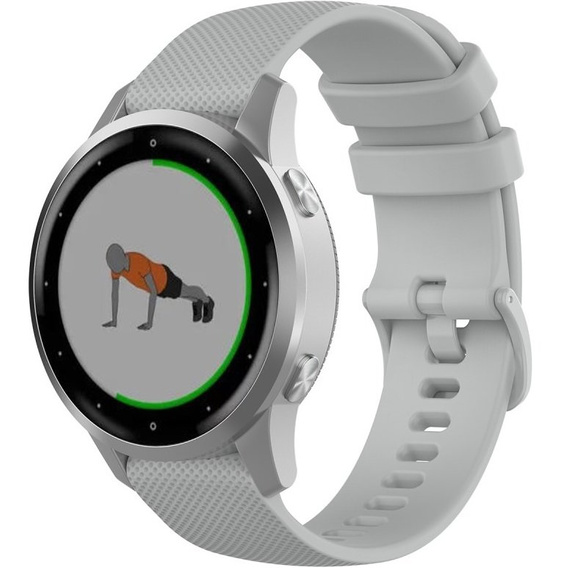 Silicone strap for 18mm do Garmin Vivomove 3S / Vivoactive 4S, Grey