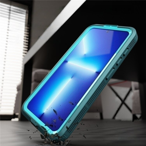 Waterproof case for Samsung Galaxy S24, Redpepper, for MagSafe, blue