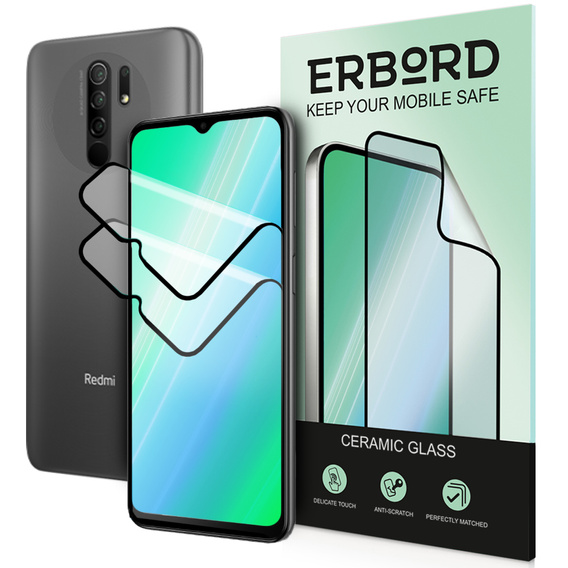2x Ceramic ERBORD Hybrid Glass for Xiaomi Redmi 9