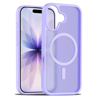Matt Case for iPhone 17, for MagSafe, translucent purple