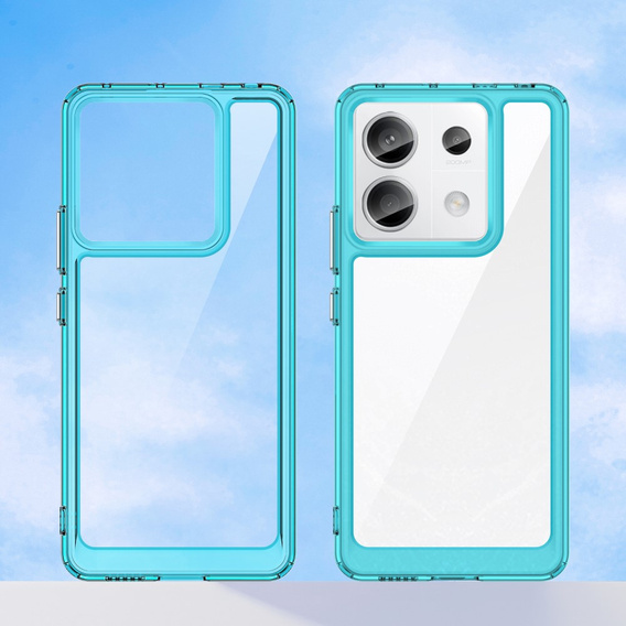 Case for Xiaomi Redmi Note 13 Pro 5G, Fusion Hybrid, transparent / blue