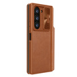 NILLKIN flip case for Samsung Galaxy Z Fold6 5G, CamShield Qin Pro, leather, brown