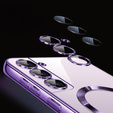 Case for Samsung Galaxy S21 FE, Electro MagSafe, purple + Screen Glass