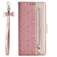 Flip case for Samsung Galaxy S20 FE/5G, Wallet Pocket Zipper Lace, pink
