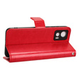 Flip case for Motorola Edge 30 Neo 5G, Crazy Horse Wallet, red