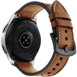 22mm Genuine Leather Coated Silicone Watch Band - Brown