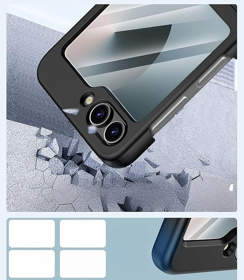 Case for Samsung Galaxy Z Flip7 FE / Z Flip6, PC Case, black