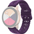 Silicone strap for 22mm Soft Hollowed-out, Dark Purple