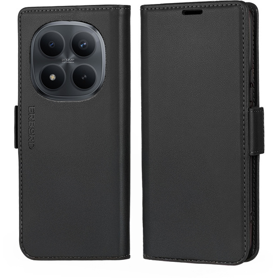 ERBORD Glossy Litchi flip case for Xiaomi Redmi Note 15 Pro 5G