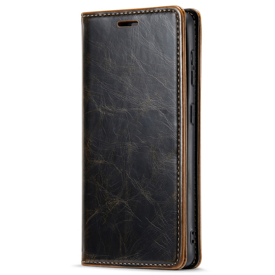 Flip case for Samsung Galaxy S23, ERBORD Waxy Wallet, brown