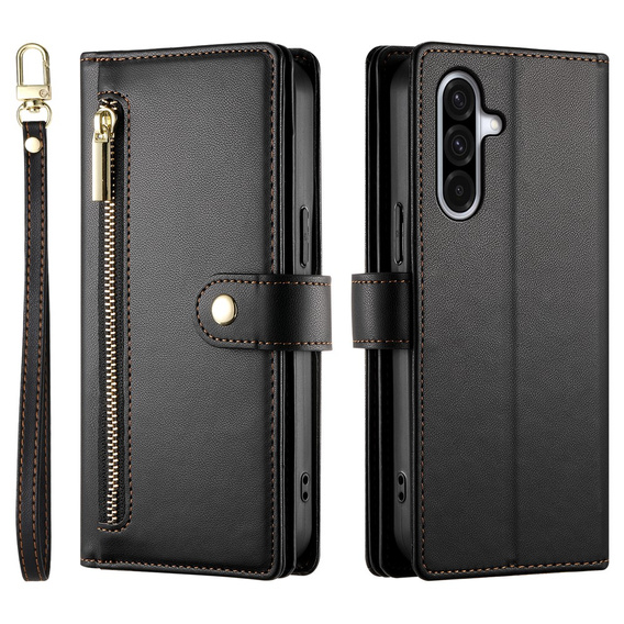 Wallet Zipper Pocket flip case for Samsung Galaxy A17 5G, Wallet Zipper Pocket, black