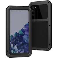 Love Mei Case for Samsung Galaxy S20 FE 4G/5G, armored with glass, black