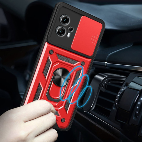 Case for Motorola Moto G13 / G23, CamShield Slide, red