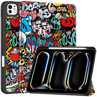 Case for iPad Pro 11 2024, Smartcase, graffiti