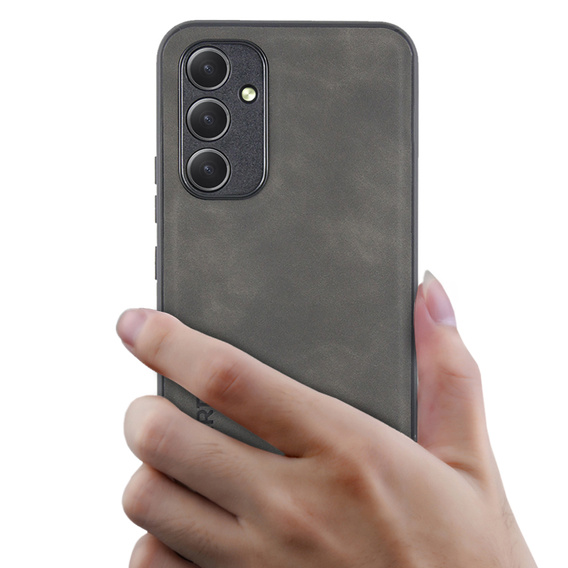 Case for Samsung Galaxy A54 5G, ERBORD Business, with metal plate for car mounts, grey