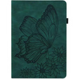 Case for Lenovo Tab M9, Wallet Pen Slot, butterflies, brown
