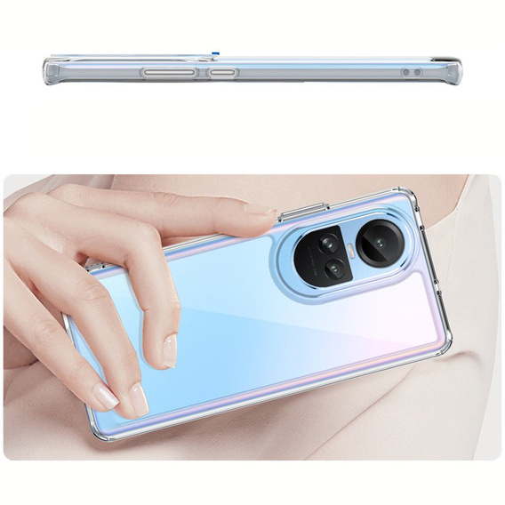 Case for Oppo Reno 10 / 10 Pro, Fusion Hybrid, transparent