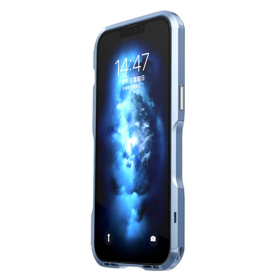 Case LUPHIE for iPhone 14 Plus, Armor Bumper, blue