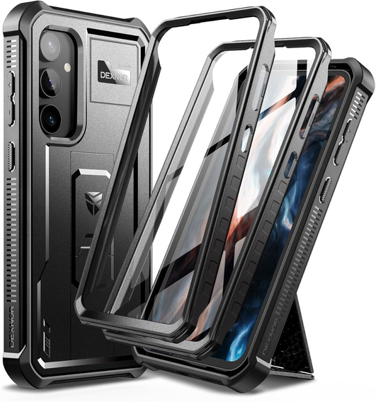 Armored case for Samsung Galaxy S23 FE, Dexnor Full Body (Two Frames), black