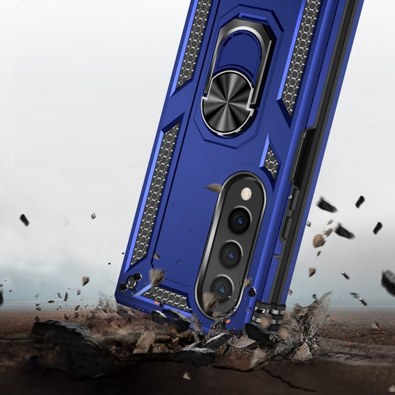 Armor Case for Samsung Galaxy Z Fold 4 5G, Nox Case Ring, blue