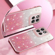 Case for Motorola Moto G56 5G, Glitter Flower, pink rose gold