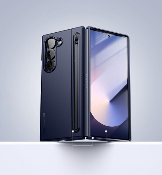 Case for Samsung Galaxy Z Fold 6, Suritch Full Body, dark blue