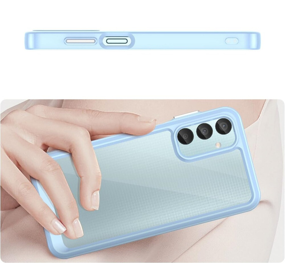 Case for Samsung Galaxy M15 5G, Fusion Hybrid, transparent / blue