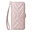 Crossbody Leather Wallet flip case for Oppo Reno 13 Pro 5G, pink