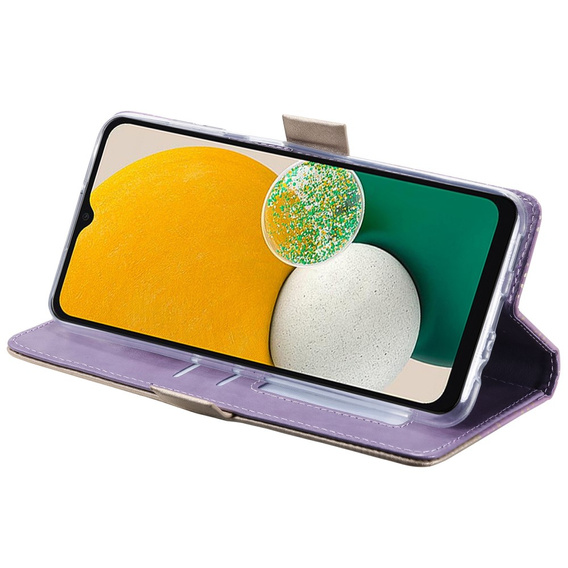 Flip case for Samsung Galaxy A55 5G, Wallet Pocket Zipper Lace, purple