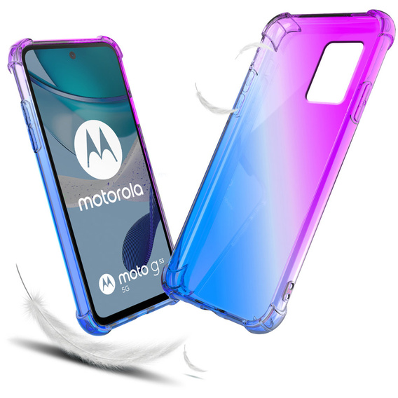 Case for Motorola Moto G53 5G, Gradient Dropproof, Purple / blue