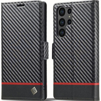 Flip case for Samsung Galaxy S23 Ultra, Carbon LC.IMEEKE, black