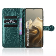 Flip case for Motorola Edge 60 Pro, Wallet Rhombus, green
