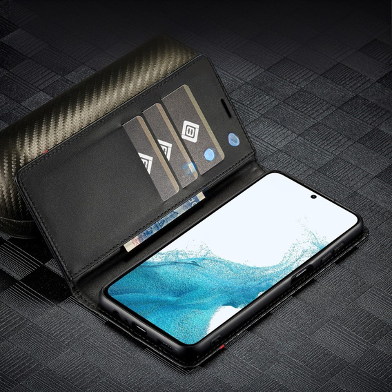 Flap case for Samsung Galaxy A56, Carbon LC.IMEEKE, black