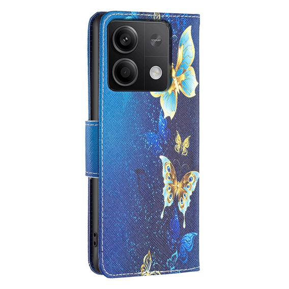 Flip case for Xiaomi Redmi Note 13 5G, Wallet, Butterflies blue