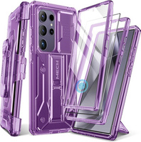 Case for Samsung Galaxy S24 Ultra, Tongate MECH Series Clip, transparent / purple