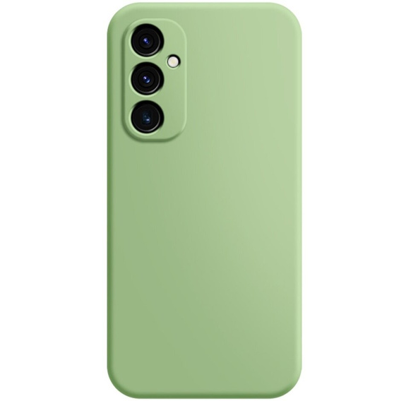 Case for Samsung Galaxy A25, Silicone Lite, green + 9H glass