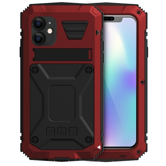 Armored case for iPhone 11, R-JUST, red / black