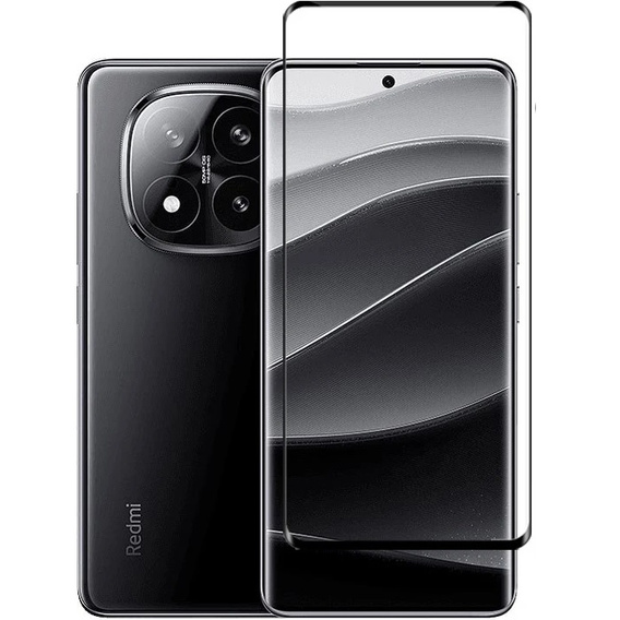 3D Tempered Glass for Xiaomi Redmi Note 14 Pro+, black frame