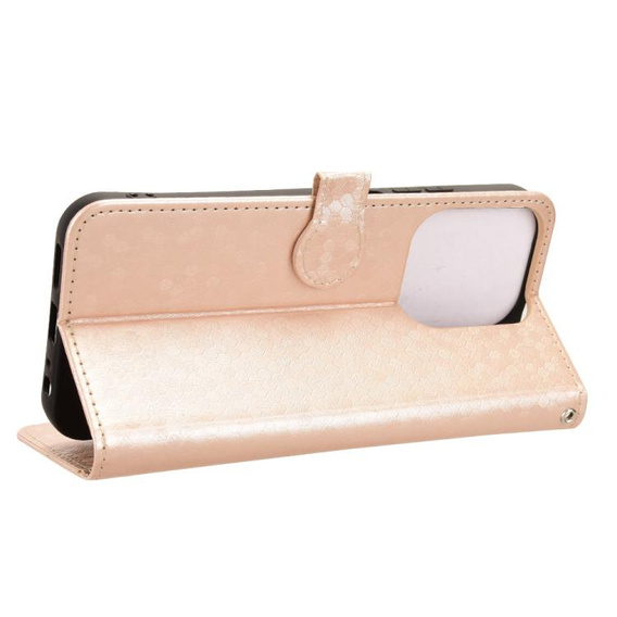 Flip case for Xiaomi Redmi 15C 4G/LTE, Wallet Rhombus, gold